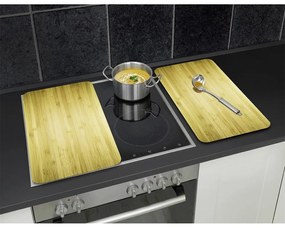 Płyty ochronne na kuchenkę ze szkła hartowanego zestaw 2 szt. 52x30 cm Wooden – Maximex