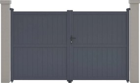 Brama aluminiowa "Maurice" - 299.5 x 180.9 cm - Szara