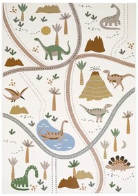Kremowy dziecięcy dywan do zabawy 123x180 cm Little Jurasic – Nattiot