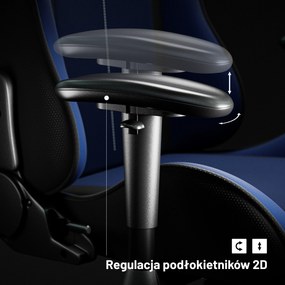 Fotel gamingowy materiałowy granatowy: Diablo X-Starter