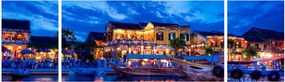 Obraz nocnego miasta Hoi An w Wietnamie (170x50 cm)