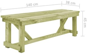 Zielona Drewniana Ławka Ogrodowa B0-Z53