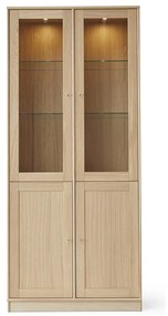 Naturalna witryna w dekorze dębu z oświetleniem 89x199 cm Mistral – Hammel Furniture