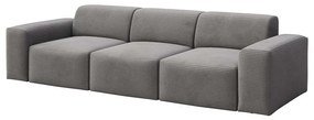 Szara sztruksowa sofa 285 cm Villet – Rodier