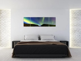 Obraz - Zorza polarna na Islandii (170x50 cm)