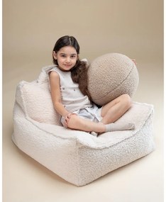 Kremowy dziecięcy worek do siedzenia z materiału bouclé Chair – Wigiwama