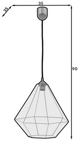 Lampa wisząca BREVITAS I czarna ELTAP