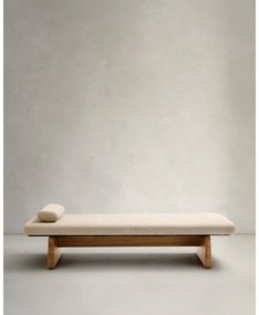 Beżowo-naturalny szezlong z tkaniny szenilowej (strona zmienna) Topaz – Kave Home