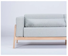 Niebieskoszara sofa z konstrukcją z drewna dębowego Gazzda Fawn, 240 cm