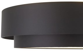 Nowoczesna lampa sufitowa czarna 50 cm 3-punktowa - Drum Duo