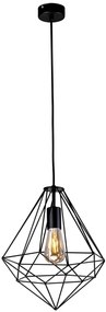 Czarna wisząca pojedyncza lampa R7-C37