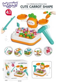 Woopie gra montessori 4w1 łowienie rybek waga szalkowa uderz w kreta i marchewki
