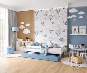 Łóżko dziecięce Tika 80x160 80x190 z barierką stelażem Flex szufladą i materacem piankowym