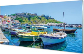 Szkło Ozdobne do Kuchni Statki w Zatoce pod Górami