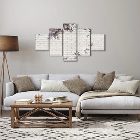 Obraz ściany z bukietem kwiatów (125x70 cm)
