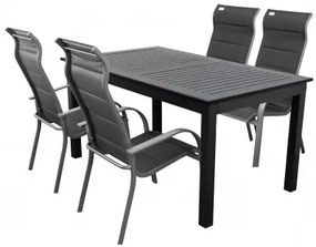 EXPERT MIAMI - zestaw ogrodowy aluminiowy 4+1