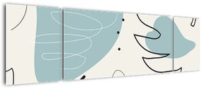 Obraz - ilustracja liścia (170x50 cm)