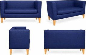 Sofa Monaco : Kolor nogi - Drewno, Kolor tkaniny - EKO-SKÓRA - 4D, Typ tkaniny - Eko-skóra , Wysokość nogi - 20 cm