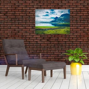 Obraz jeziora z górami (70x50 cm)
