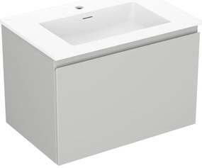Mexen Orio szafka łazienkowa 70 cm z umywalką Otis, 1 szuflada, szara mat/biała mat - 91A10-07047-1-BF62-W18M01
