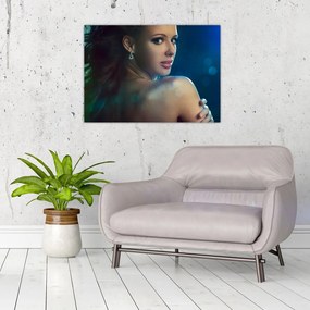 Obraz - Spojrzenie młodej kobiety (70x50 cm)