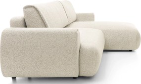 Nowoczesny narożnik rozkładany ecru H3-Z59