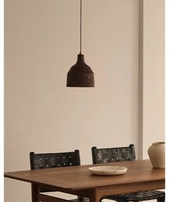 Czarna lampa wisząca z drewnianym kloszem ø 21 cm Amire – Kave Home