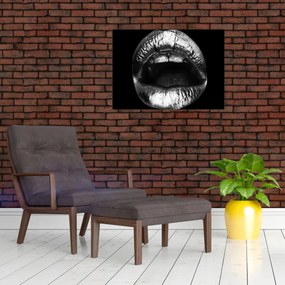 Obraz - Błyszczące usta (70x50 cm)