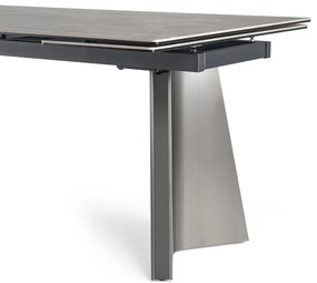 Nowoczesny stół rozkładany Nexus  200(280)×90 cm zachwyca eleganckim białym blatem z masy ceramicznej i solidną podstawą ze stali szczotkowanej. Styl, trwałość i funkcjonalność w jednym – idealny do jadalni i salonu.