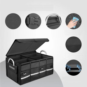 Organizer do bagażnika LEROY, 63L, 60x35x30cm, czarna Monzana