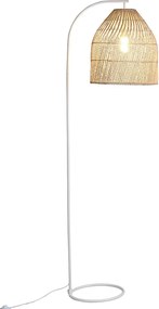 Lampa podłogowa z żelaza i naturalnego rattanu - Wys.177 cm - PARNAIBA