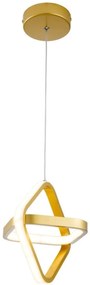 Lampa geometryczna LED wisząca sufitowa AT48-1SL-Złota