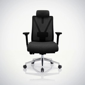 Fotel biurowy ergonomiczny czarny z siatką VECTOR