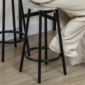 HOMCOM Kompletny zestaw barowy, 5-częściowy, stół i 4 hokery, styl industrialny, kompaktowy, rustykalny