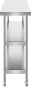 Stolik Roboczy Kuchnia SucceBuy 35,6x121,9 cm, Stolik Roboczy Kuchni Handlowej ze Stali Nierdzewnej