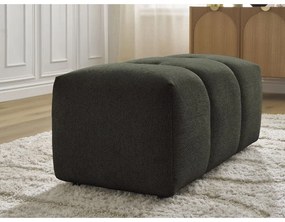 Podnóżek z tkaniny szenilowej w kolorze khaki Roxelane – Bobochic Paris