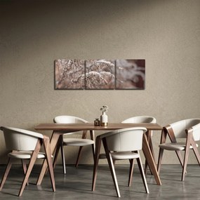 Obraz roślin (z zegarem) (90x30 cm)