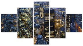 Obraz - Wieczorna panorama Londynu (125x70 cm)