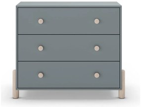 Szarozielona komoda dziecięca z litego drewna sosnowego 90x80x40 cm Enola – Marckeric