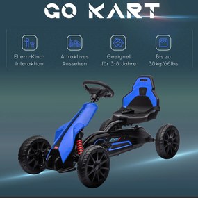 HOMCOM Go-Kart z regulowanym siedzeniem