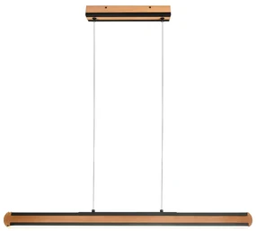 Czarno-naturalna lampa wisząca LED Deacon – Trio