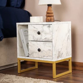 Stolik nocny Glimmer Fressia Marble Gold