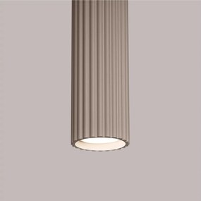 Szarobrązowa metalowa lampa wisząca Gleam – Sollux
