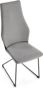 Oryginalne krzesło tapicerowane tkaniną welurową K485