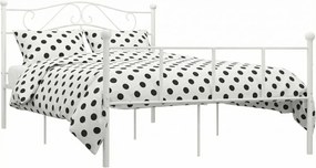 Białe minimalistyczne łóżko z metalu 140x200 cm P9-D84