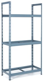 Regał na opony 1+1 GRATIS, 2100x1000x500 mm, 3 piętra, RAL 7031