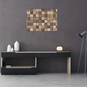 Obraz - Beżowe kostki (70x50 cm)