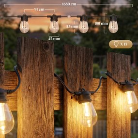 HOMCOM Kurtyna Świetlna RGBW, IP44 Wodoodporna, Dekoracja na Wnętrza i Na Zewnątrz | Aosom PL
