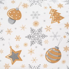 4Home Flanelowa pościel Golden Xmas Night, 140 x220 cm, 70 x 90 cm, 140 x 220 cm, 70 x 90 cm
