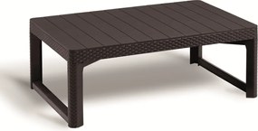 Stół Keter Lyon z rattanu 116 x 72 x 40–66 cm,ciemny brąz